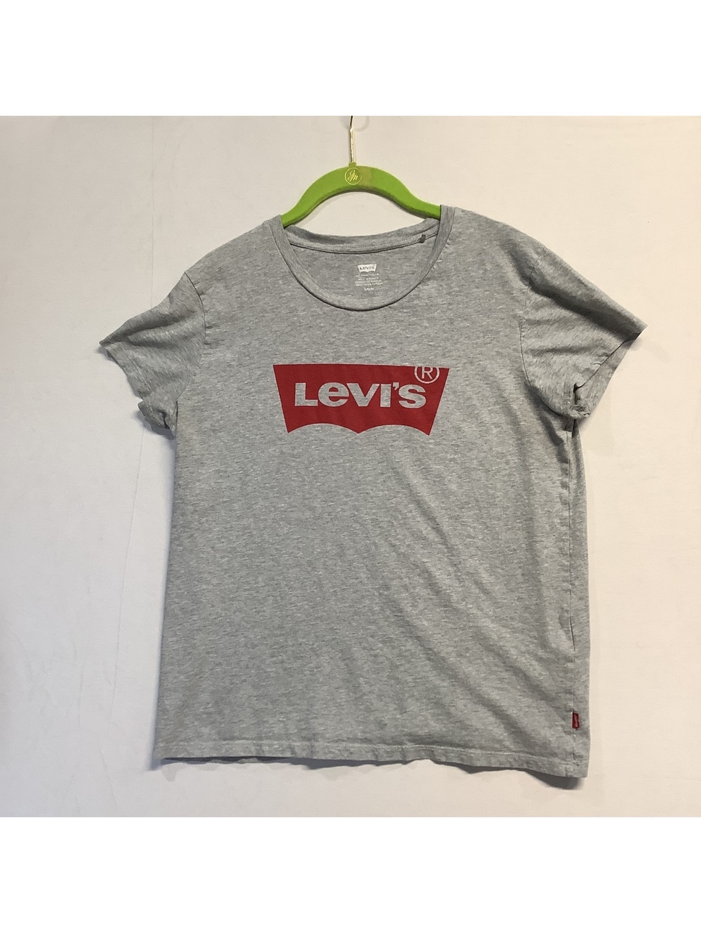 Levi's Women's Grey Logo T-Shirt Size L Made in Turkey